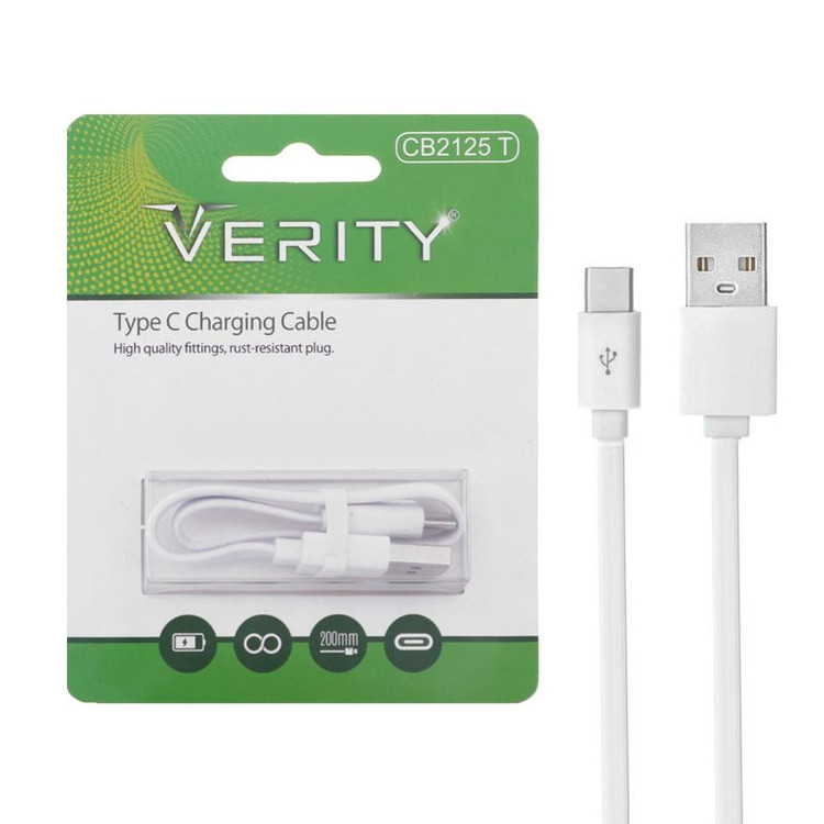 کابل تبدیل USB به USB-C وریتی مدل CB2125T طول 0.2 متر