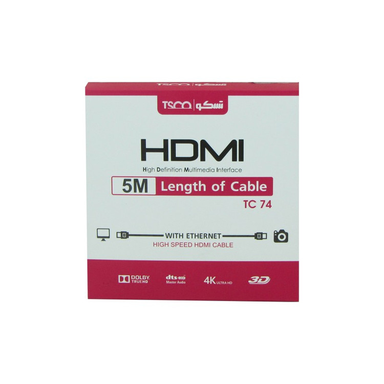 کابل HDMI تسکو مدل TC 74 به طول 5 متر