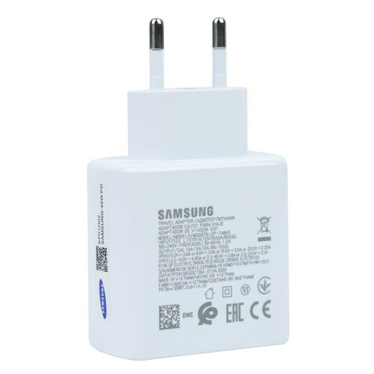 شارژر دیواری مدل EP-TA845 3A PD 45W به همراه کابل USB-C