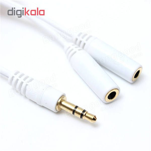 کابل تبدیل 1 به 2 جک 3.5 میلیمتری هدفون مدل AUX splitter
