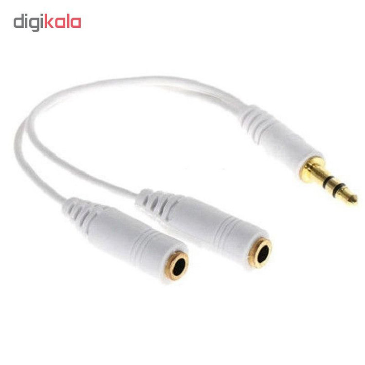 کابل تبدیل 1 به 2 جک 3.5 میلیمتری هدفون مدل AUX splitter