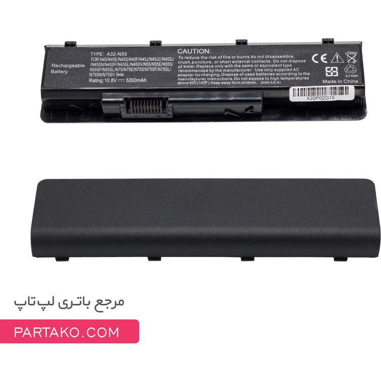 باتری لپ تاپ 6 سلولی مدل A32-N55 مناسب برای لپ تاپ ایسوس N75S/N45SF/N55/N55S/N45SV/