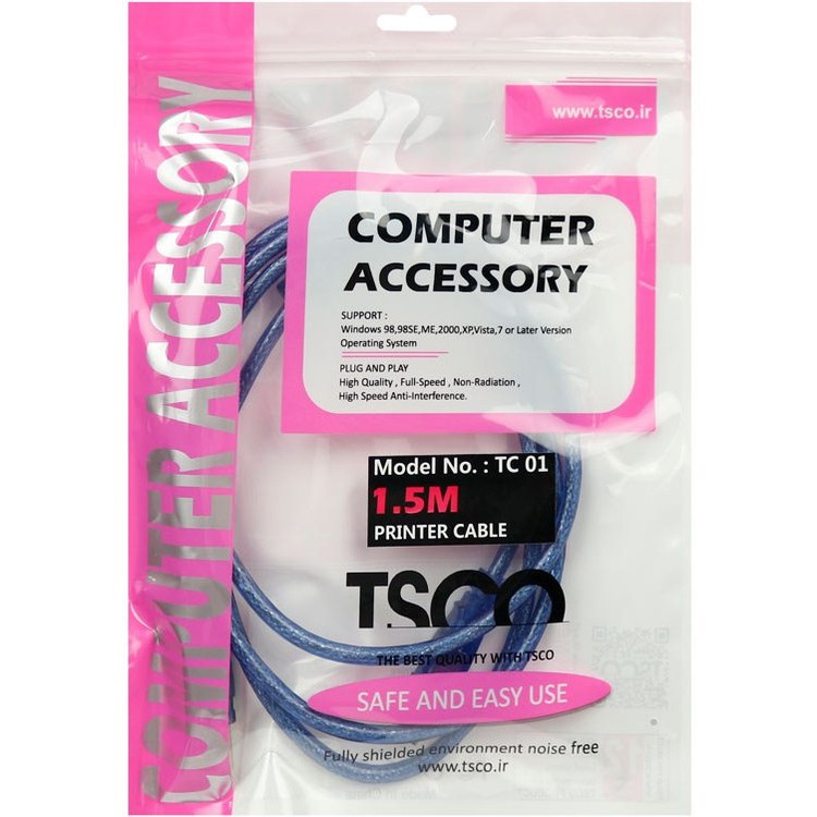 کابل پرینتر تسکو مدل Tsco TC 01 طول ۱.۵ متر