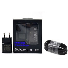 شارژر دیواری مدل GALAXY S10 به همراه کابل تبدیل USB-C