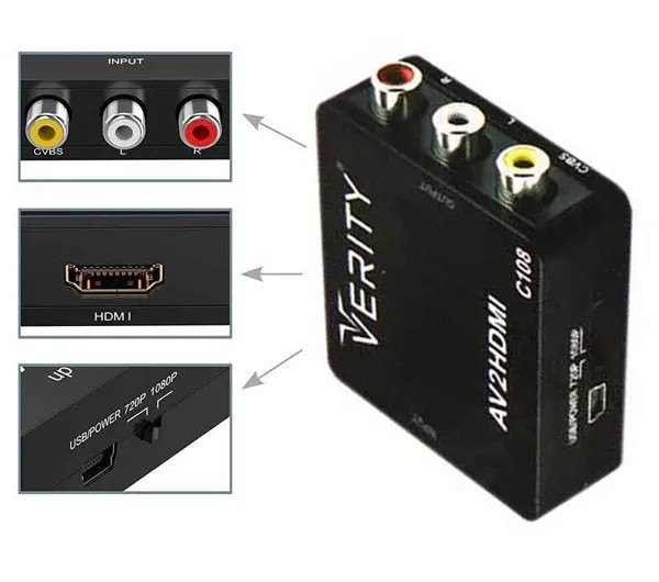 تبدیل AV به HDMI وریتی مدل C108