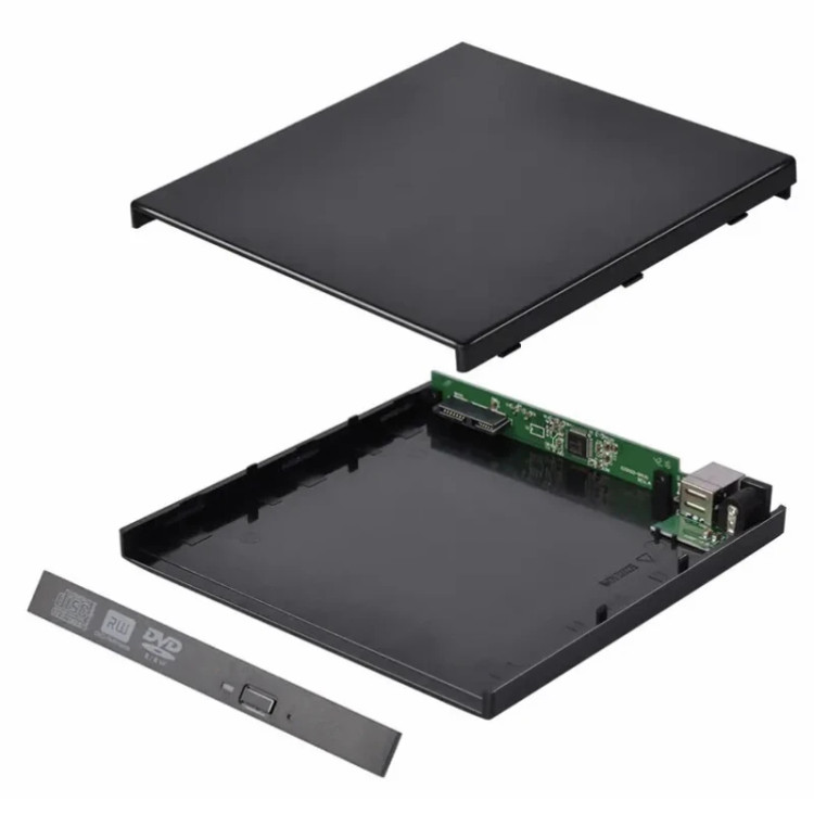 باکس تبدیل DVD رایتر اینترنال SATA به اکسترنال USB2.0 مدل 12.7MM