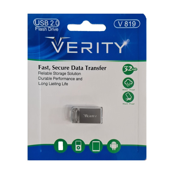 فلش مموری وریتی مدل V-819 ظرفیت 32 گیگابایت با رابط USB